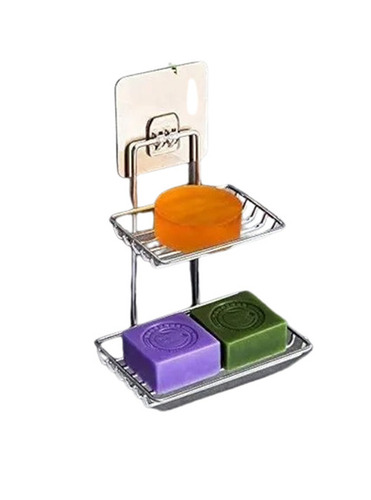 Soap Dish - Stainless Steel, 5x2x5 cm , Polished Silver Finish, Heavy Duty, Wall Mount, Corrosion and Rust Resistant, Easy to Install