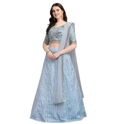 Ladies Designer Lehenga - Color: Sky