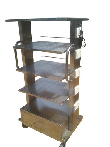 Laparoscopic Hospital Trolley - Color: Silver