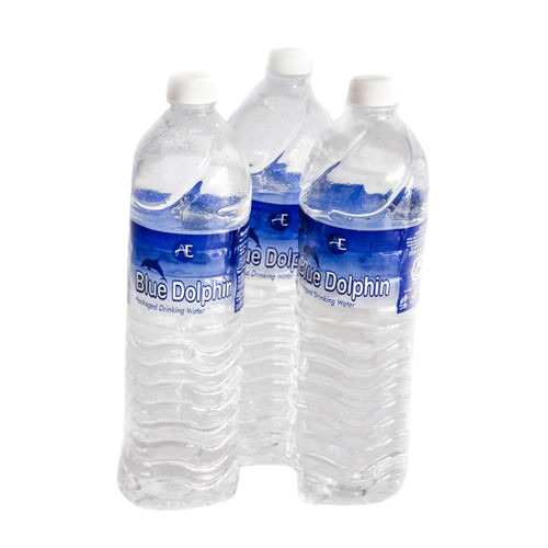 Drinking Water Bottle - PET Plastic, 1 Liter, Transparent | Durable, Round Shape, Narrow Flip Top Lid, Easy Open End