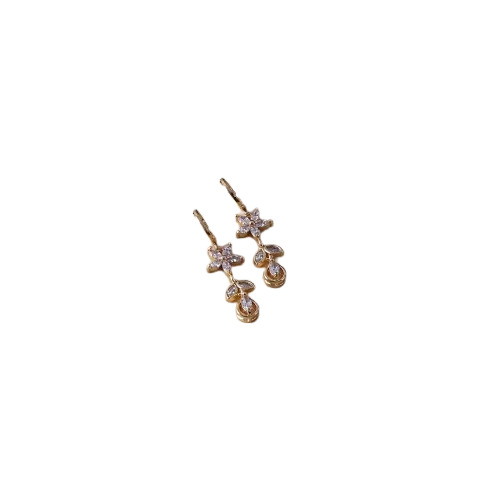 Designer Brass Hanging Earrings - Antique Drop Earring Style | Yellow Gold Perfect for Parties and Weddings Elegant Accessory for Women