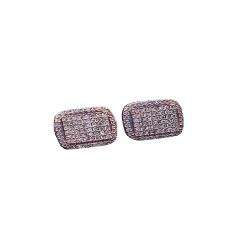 Antique Fancy Earrings - Yellow Gold Stud Design for Party and Wedding Occasions Elegant Stone Accents for Women
