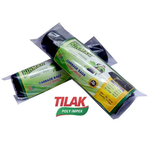 Jumbo Garbage Bags - PE Material, Jumbo Size, Black Color | Disposable, Eco-Friendly Garbage Collection Solution