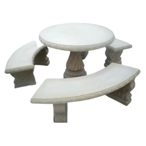 Round Table Concrete Bench - Application: Garden