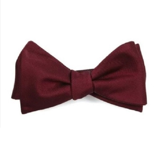 Maroon Mens Bow Tie - Standard Size Various Colors | Plain Pattern Breath Taking Look No Color Fade Delivered Within Committed Time