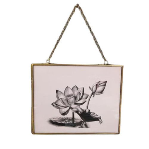 Aluminium Photo Frame - 12x10 Inches, Golden Anodised Finish, Hanging Mount Design