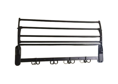 Towel Rack - Cast Iron Standard Size Glossy Black Finish | Corrosion and Rust Resistant Easy to Install Ruggedly Constructed