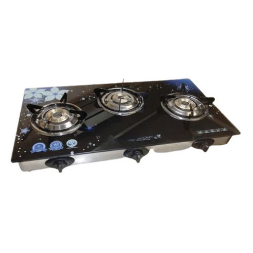 3 Burner Glass Lpg Top Stove - Ignition Type: Manual