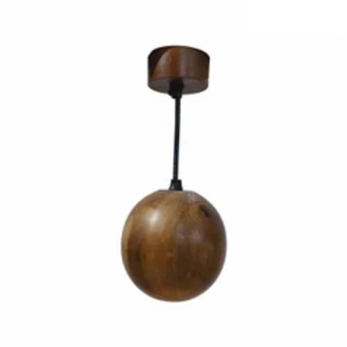 Decorative Wooden Hanging Lamp - Handmade Yellow LED, Optimum Quality with Round Shape
