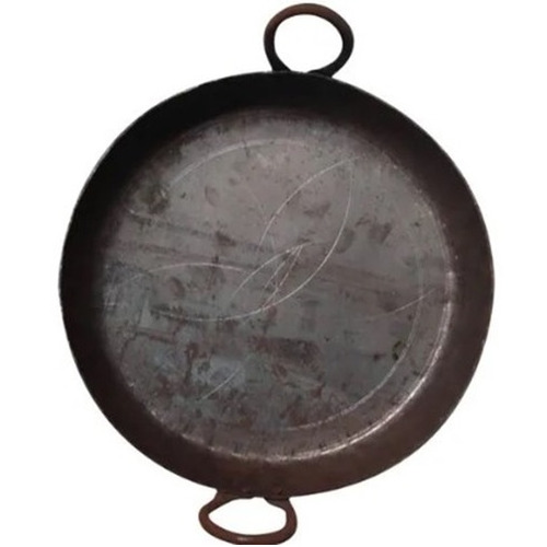 Round Iron Flat Kadai - Cast Iron, 12 Inch Diameter, Color Coated | Superior Quality, Ideal for Cooking a Variety of Foods