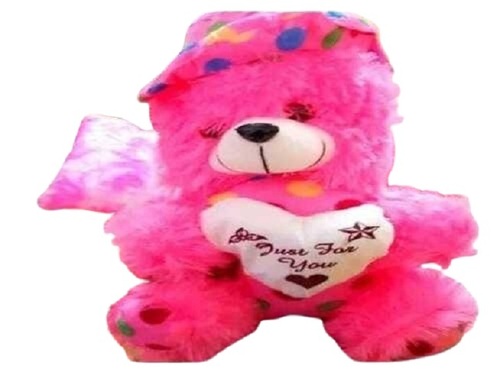 Soft Teddy Toy - Synthetic Fiber and Cotton Stuffed Small Bear | Safe for All Ages, Huggable and Comforting, Machine Washable, Available in Pink and More Colors