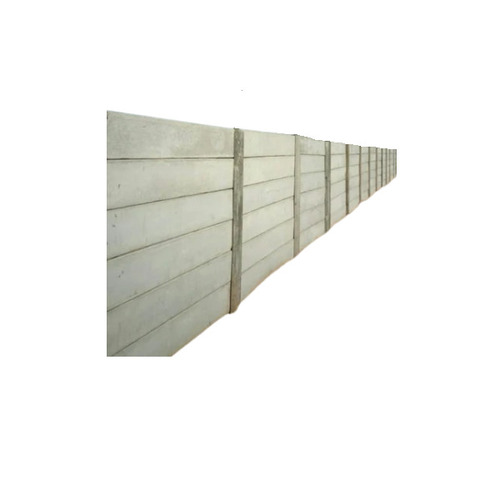 Cement Prestressed Folding Compound Wall - RCC Material, 7 mm Thickness, Grey Color | Precasted, Easy to Assemble for Home, Factory, Worksite, Solar Plant