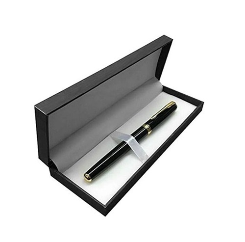 Pen Box - Solid Wood Standard Size Rectangular Shape Black Color | Lightweight Easy to Clean with a Soft Dry Cloth Superior Quality Resistant to Cracks