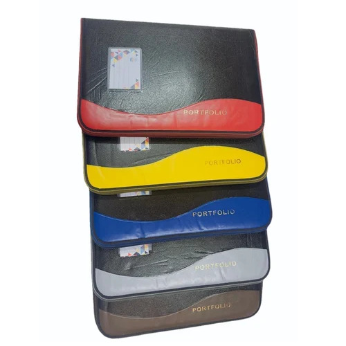 Rectangular PU Leather File Folder - Tear Resistant Material, Various Colors | Spacious Design, Easy to Clean, Plain Pattern for Document Carrying