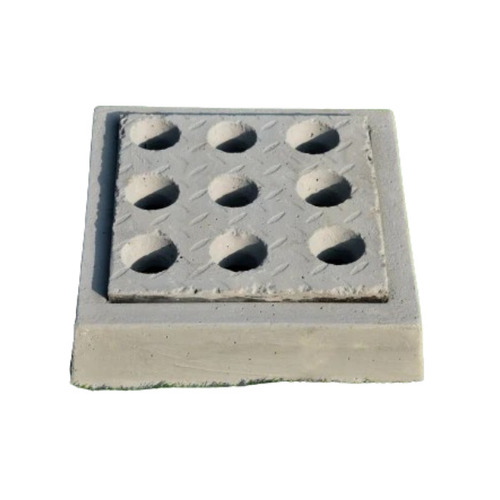 1 X 1 Feet SFRC/RCC Manhole Cover And Frame - Steel Fiber Reinforced Concrete, 390x390 mm, Gray, 50 mm Thickness, 30 kg Weight, Square Shape, Drainage Application