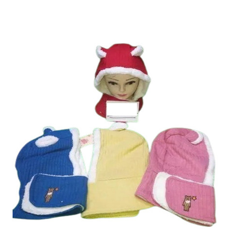Ladies Antique Classy Woolen Cap - Free Size, Blue Red Pink Cream | Sporty Winter Accessory for Adults