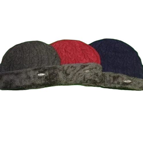 Ladies Round Woolen Cap - Wool Material, Free Size | Antique, Classy, Sporty Design in Blue, Red, Grey for Adult Females