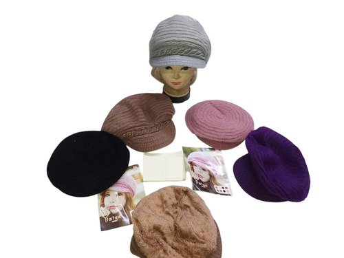 Woolen Cap - Free Size, Antique Black and Brown Design | Classy Plain Style for Adults
