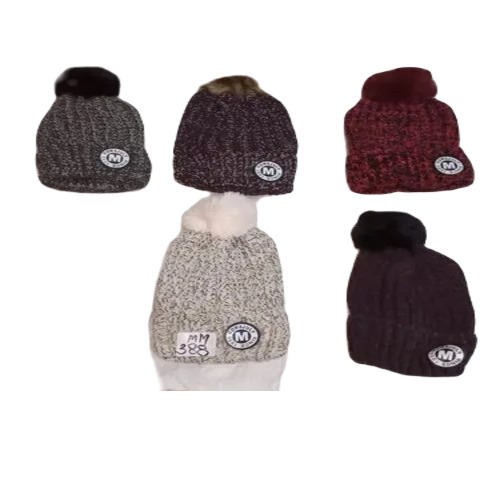 Plain Ladies Woolen Caps - Wool, Free Size | Classic Antique Design, Sporty Style, Available in White, Red, Black, Brown, Perfect for Winter