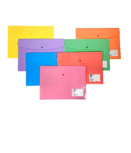 Button File - Tear Resistant Plastic, Various Sizes Available - Light Weight, Easy to Clean, Ideal for Long-Term Document Safety