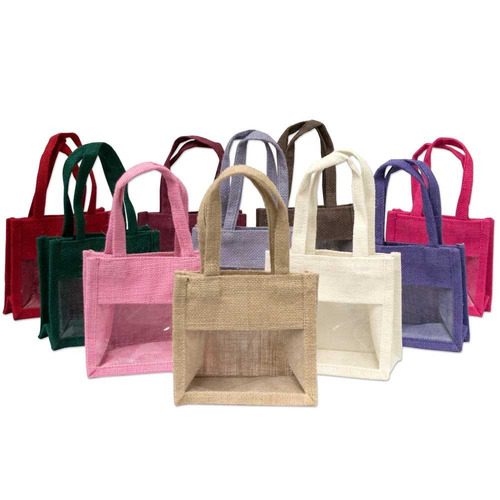 Handled Jute Gift Packaging Bag - Color: Comes In Various Colors