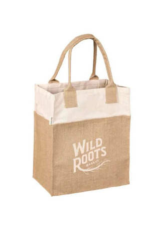 Printed Jute Bags - Various Sizes, Multiple Colors | Shrink Resistant, Spacious, Long Lasting Finish, Easy to Carry