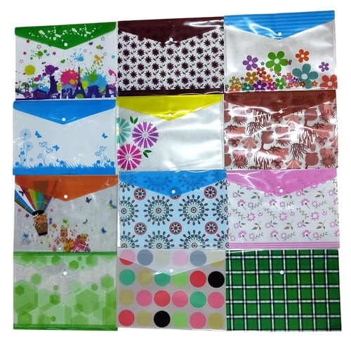 Printed Plastic Button File Folders - Feature: Light Weight