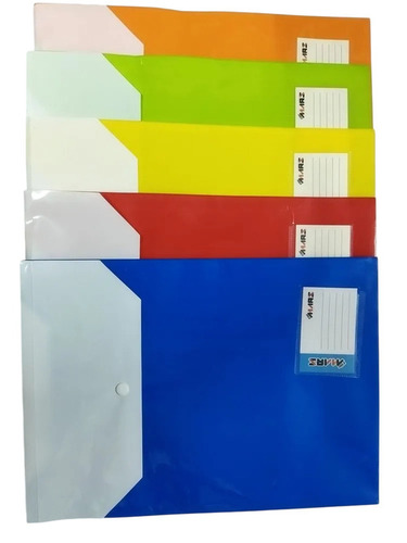 Top Double Pocket Button Holder Bag - Lightweight Plastic, Various Sizes Available | Easy to Clean, Safe for Long-Term Document Storage