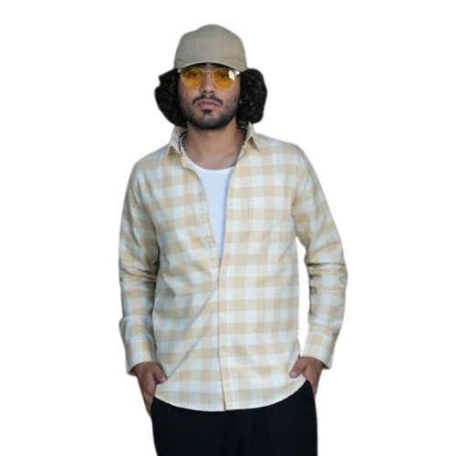 Casual Check Shirt - Cotton, Regular Fit, Pink Color, Lightweight & Breathable | Full Sleeves, Button Down Collar, Customized Chest Size, Suitable for Adults