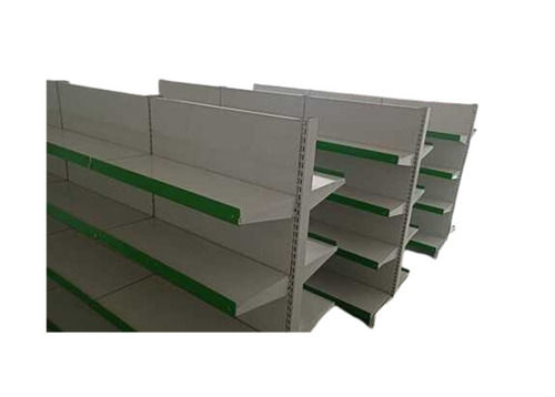 Double Side Supermarket Racks - Color: Green