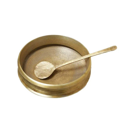 Bronze Chattukam Palta - Handmade, 9-21 Inches, Matte Finish | Golden Color, Metal Type: Bronze, Without Copper Base