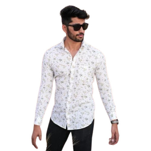 White Printed Shirt - Age Group: Adult