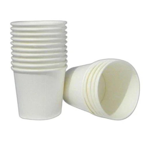 Disposable Paper Cups - Paper, 80 ml, White Color | Eco-Friendly, Lightweight, Heat & Cold Resistant, Leak-Proof, 100 Pieces per Packet