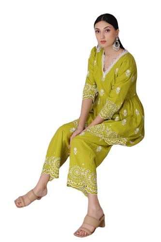 Embroidered Salwar Suit Set - Feature: Anti Wrinkle
