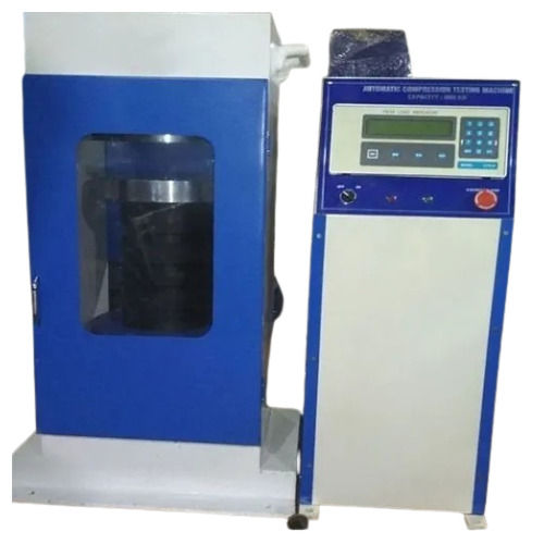 Automatic Tensile Testing Machine - Mild Steel Build, Blue Color | Unidirectional Force Application, Quality Control & Material Selection for Industrial Use