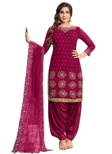 Ladies Fancy Salwar Suit - Fabric Type: Chiffon