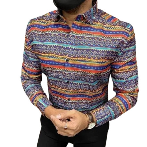Mens Shirts - Regular Fit, Full Sleeves, Classic Collar, Multi-Pattern, Sizes S-XL | Features: Anti-Wrinkle, Breathable, Quick Dry, Machine Wash