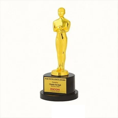 Metal Golden Trophy - Premium Quality Antique Design, Optimum Metal Material in Stunning Gold Yellow Finish