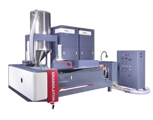 Plastic Granulator - Electric Power Source, Standard Size, Blue Color | New Condition, Durable, Automatic Operation for Biodegradable Plastic