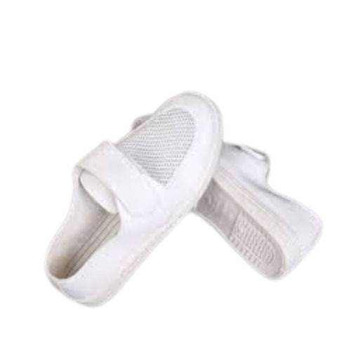 ESD Safety Shoes - PU Top Material, Size 8, White Color | Single Piece Molded Sole, Excellent Electrical Properties, Non-Marking, Non-Slip, Machine Washable, Enhanced Cushioning