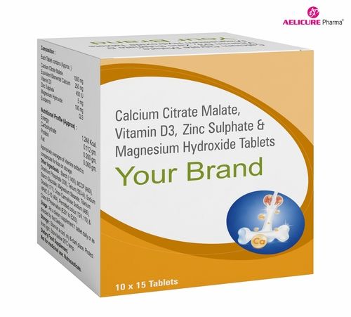 Calcium Citrate Malate Vitamin D3 Zinc Sulphate And Magnesium Hydroxide Tablets - Dosage Form: As Directed By The Health Professional.