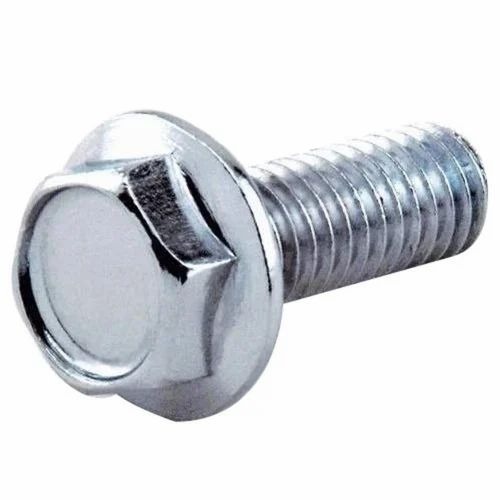 Steel Hex Flange Bolt - High-Strength Steel Tempered Grey Finish | Vibration-Resistant Corrosion and Wear Resistant Ideal for Heavy-Duty Applications