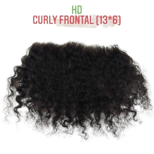 Black Curly HD Frontal - 14 Inch Remy Indian Hair Extension | Easy to Wear, Easy to Clean, Quality Tested, Timely Delivery, Ideal for All Applications