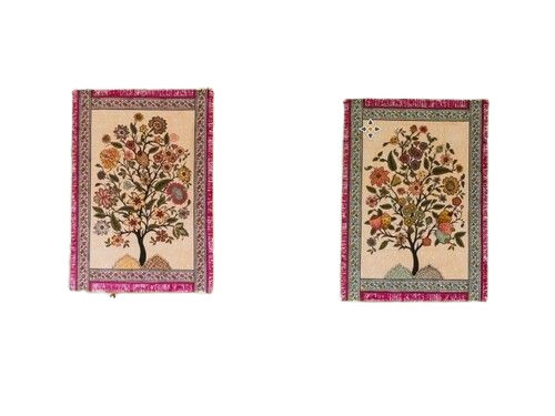 Handmade Paintings - 40x27 Inch Fine Finished Rectangle | Durable, Pink Frame, Hand-painted On Glass, Classical Style