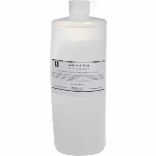 Liquid Glacial Acetic Acid - 100% Purity, Colorless Liquid for Industrial Use | Highly Concentrated Organic Acid, Effective Solvent and Reagent