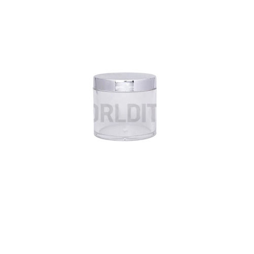 100gm Acrylic Cream Jar with Silver Metalized Cap