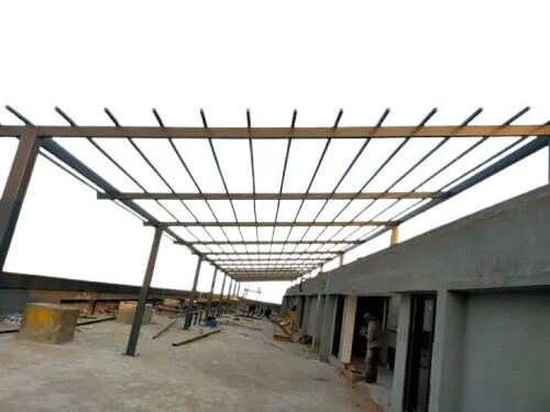 Building Roofing Steel Structures - Plain Steel, Rectangular Shape, Custom Size | Corrosion Resistant, Quality Tested Material