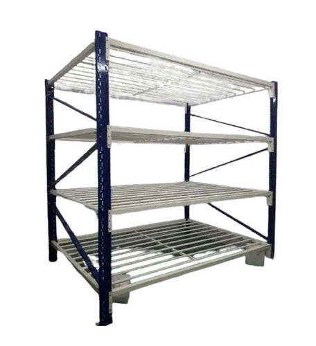 Warehouse Slotted Angle Racks - Color: Blue And White