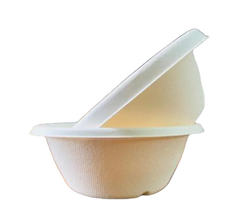 Disposable Bowls - Biodegradable Paper 300ml Size Off White Color | Lightweight Eco-Friendly Heat & Leak Resistant 50 Pieces per Pack