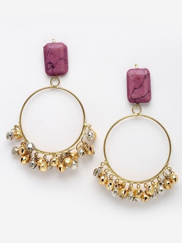 Amaranth Chand Bala Earring By Dugristyle Statement (Opc) Pvt Ltd